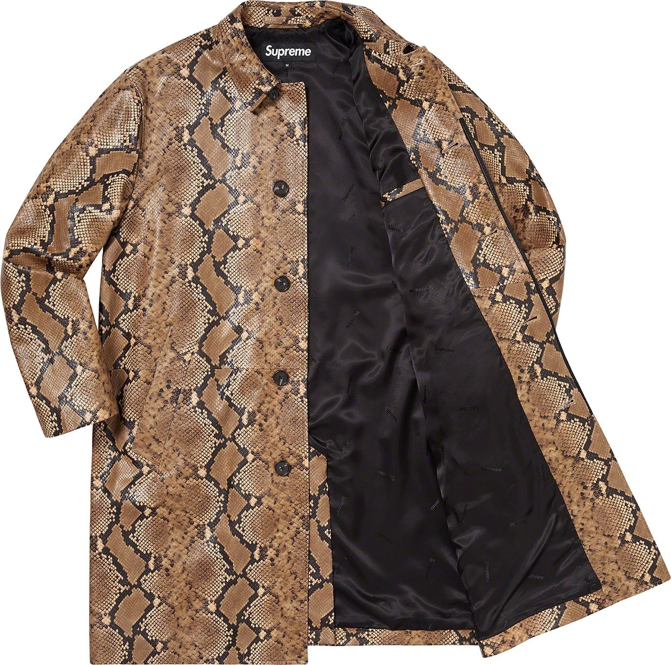 Leather Snake Trench Coat view 11